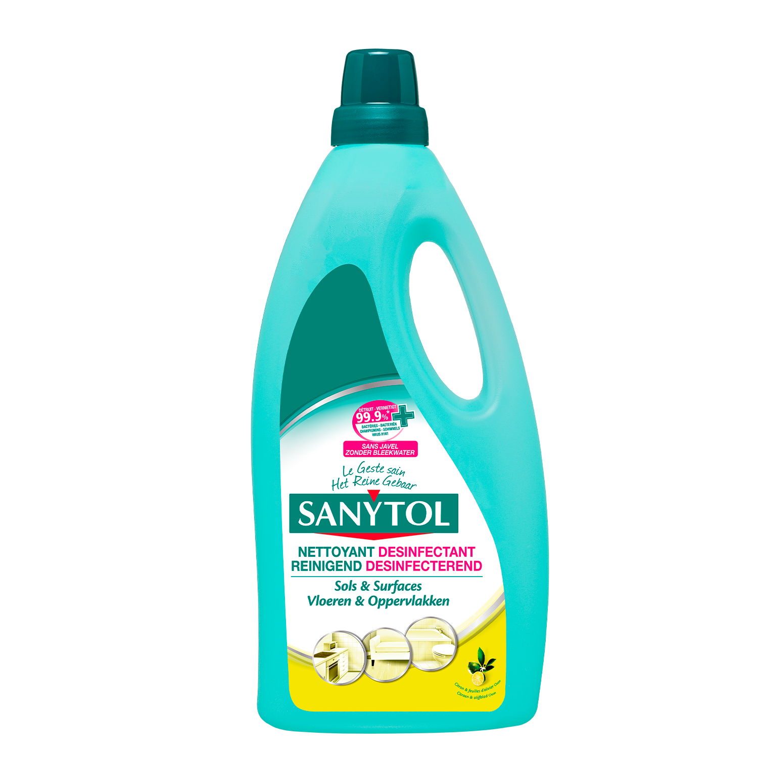 Sanytol Nettoyant désinfectant 4 actions citron vert 